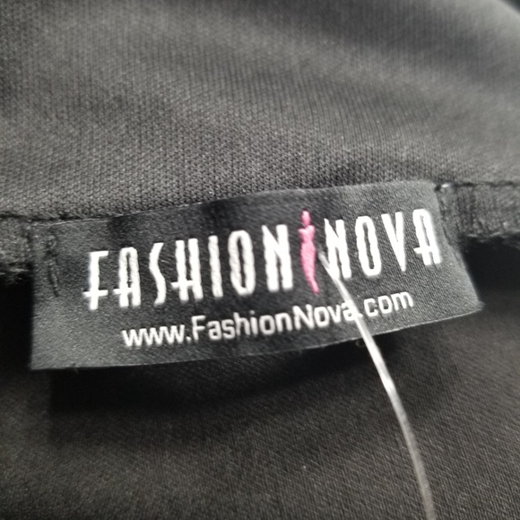 Fashion Nova Neck Deep Bodycon Jumpsuit Black M - Picture 6 of 7